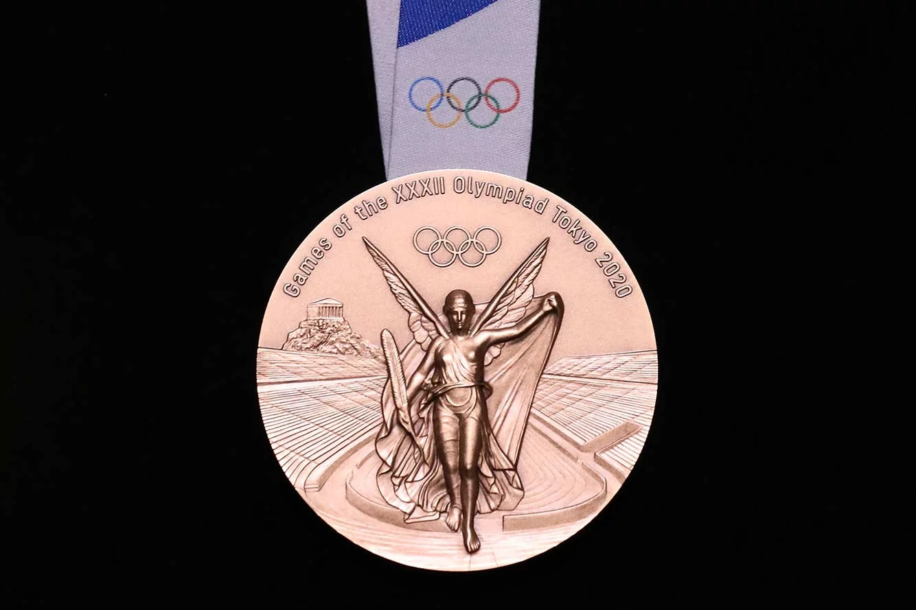 Front of the Tokyo 2020 Olympic Bronze medal