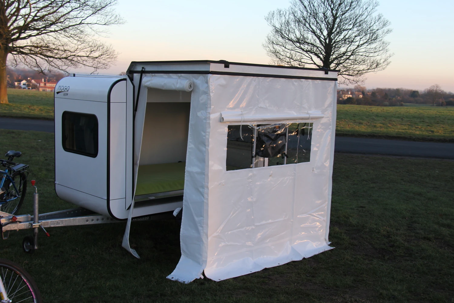 It looks like you can stake down the awning to prevent big critters from nosing inside, but smaller crawlers might still be able to slither and creep in
