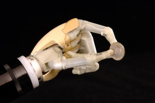 The iLimb hand, from Touch Bionics, demonstrating a "precision grip."