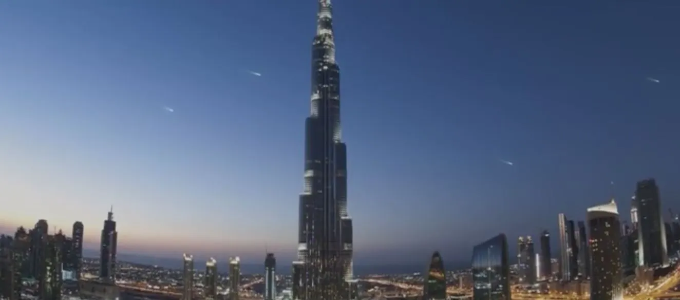 Artist's impression of Dubai with an artificial shower
