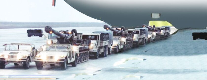 The Hybrid Air Vehicles heavy-lifter in military mode