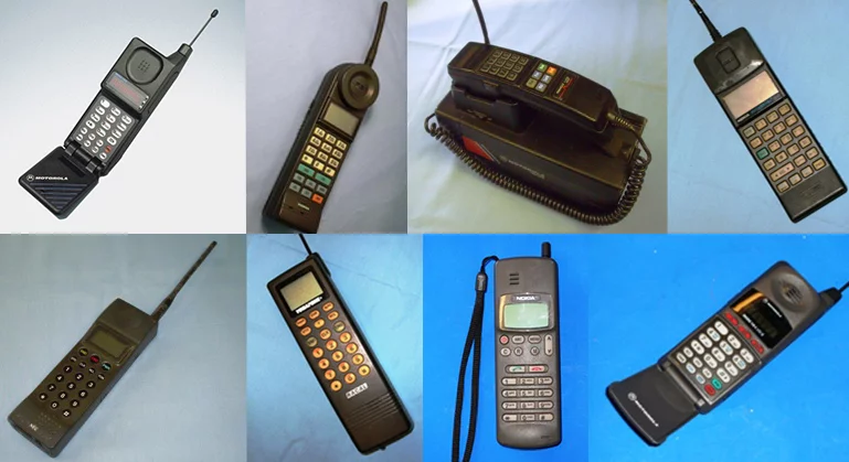 First generation of analogue phones released during the 80's (Images: University of Salford)