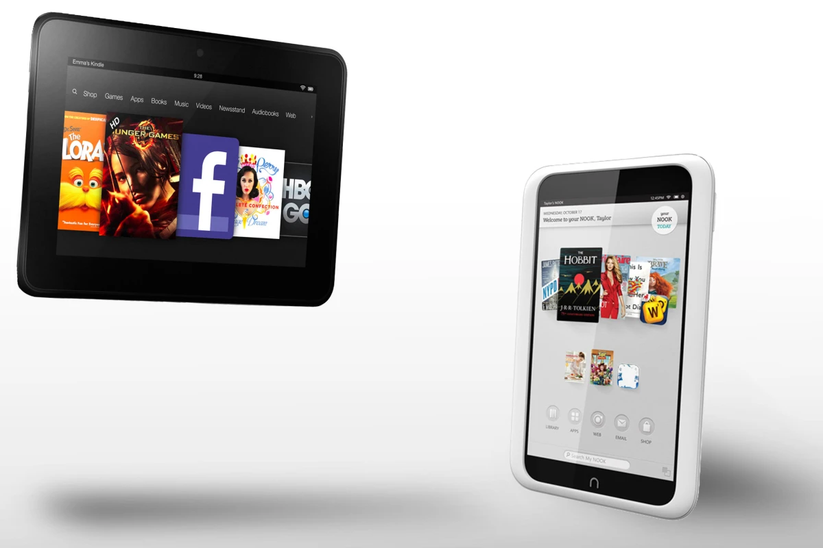 How does Amazon's Kindle Fire HD (7") compare to the Nook HD?