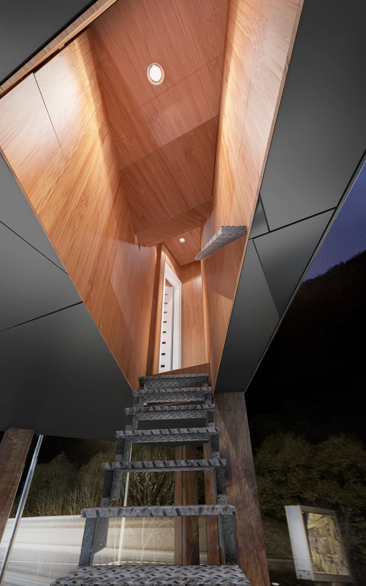 Access is gained via steps (Image: DesignDevelop)