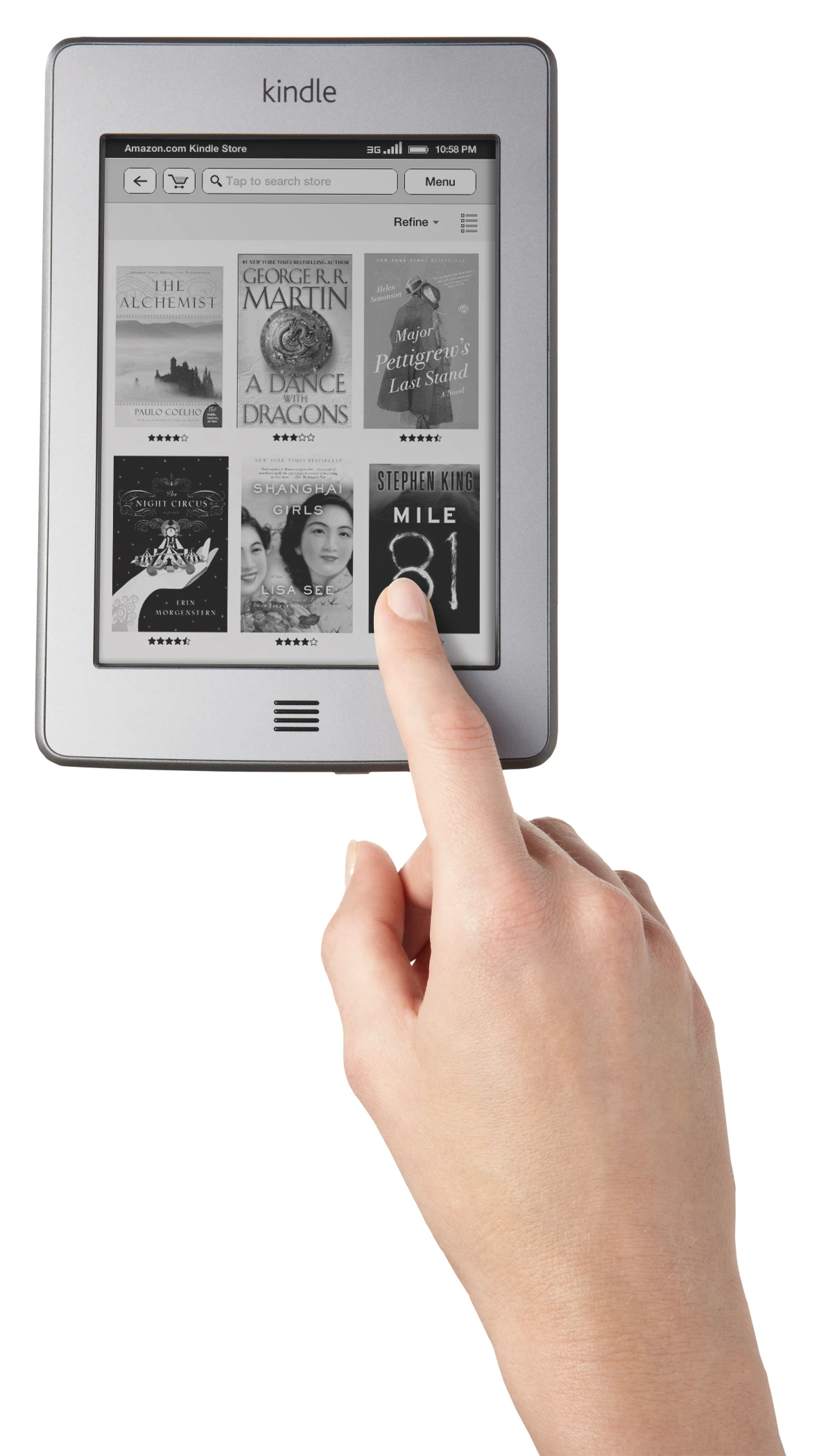 Shopping for books in the Amazon Kindle shop