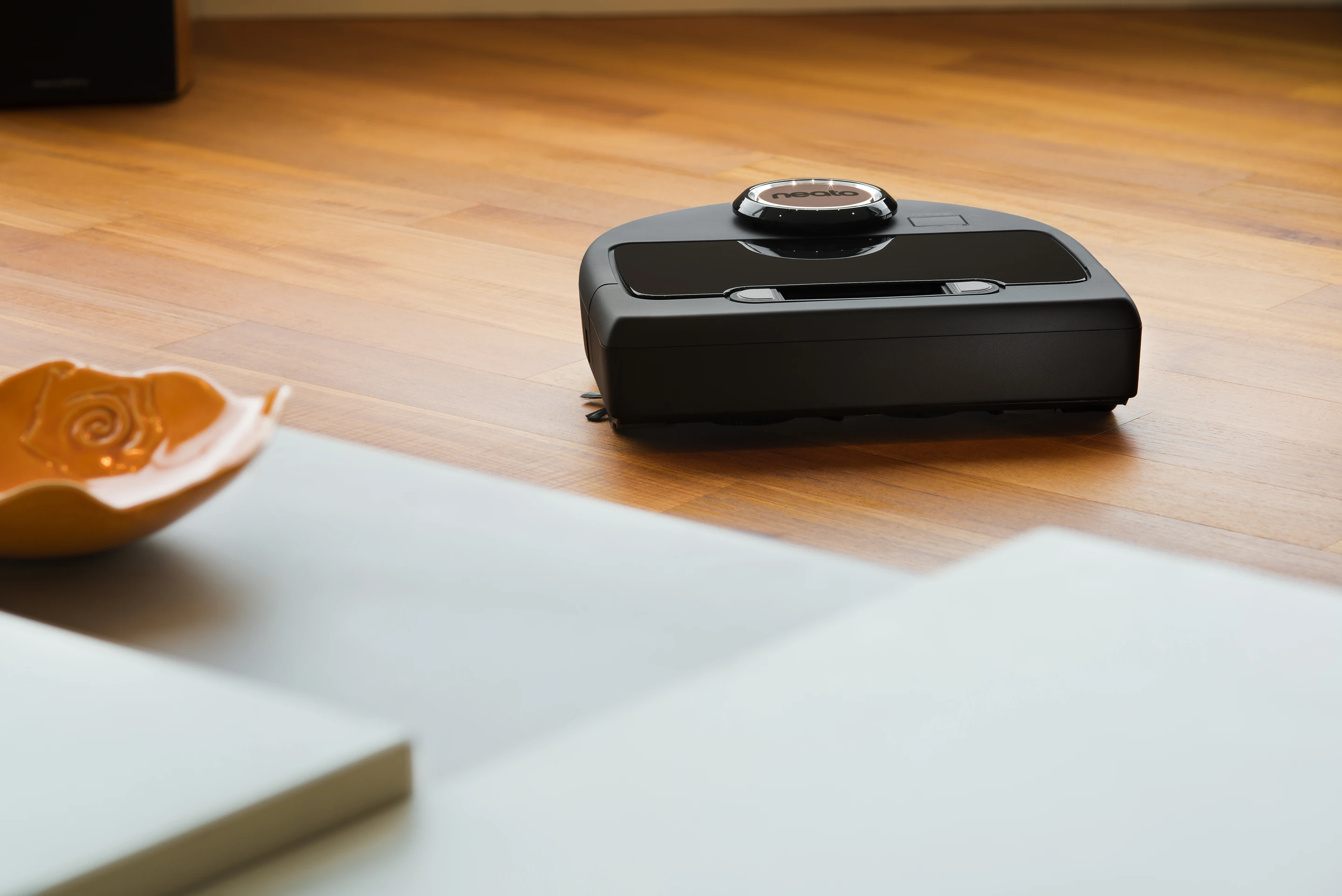 The Botvac Connected will laser scan a room and autonomously map out a back-and-forth cleaning pattern