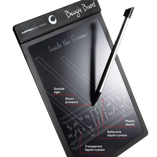 The pressure sensitive LCD display requires no power to retain an image and is ideal for virtually any task that requires a temporary note to be taken.