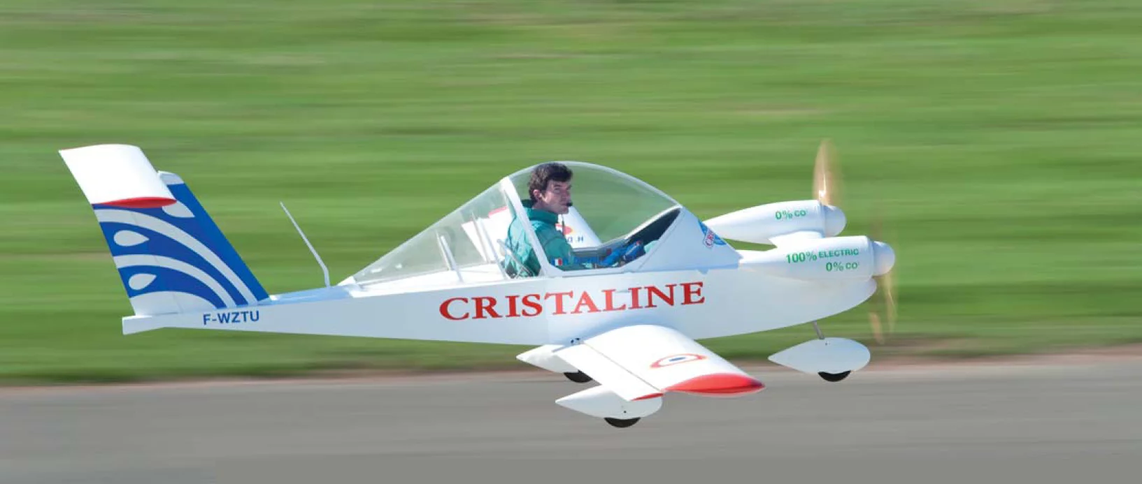 Hugues Duval recently broke his own electric plane speed record in the E-cristaline MC15E Cri-Cri