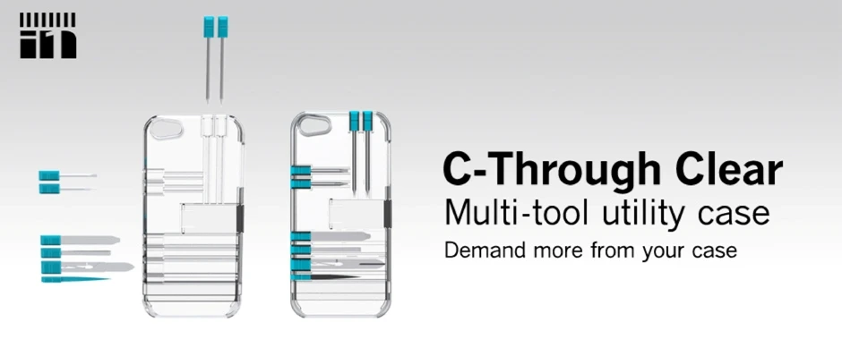 The tools slot into the exterior of the IN1 iPhone case