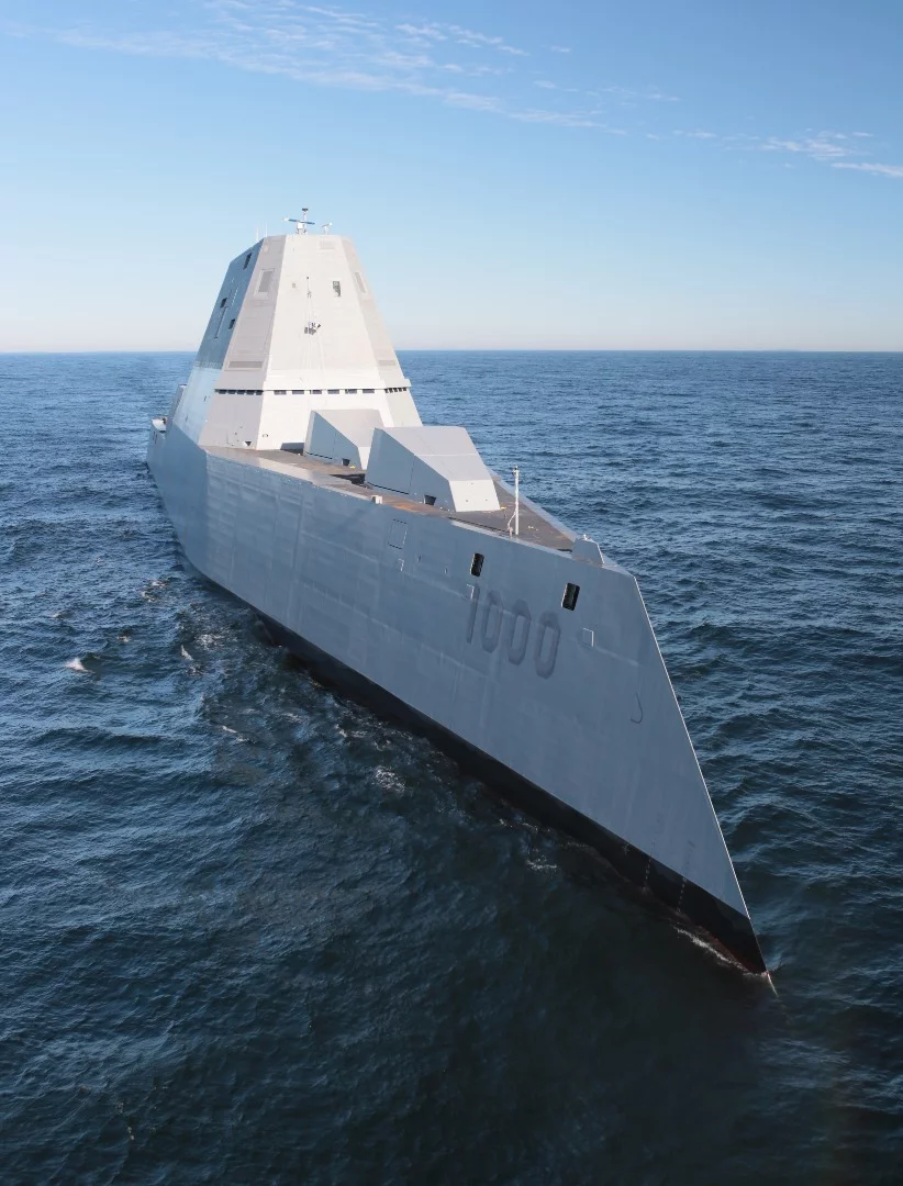 The Zumwalt incorporates advanced stealth design