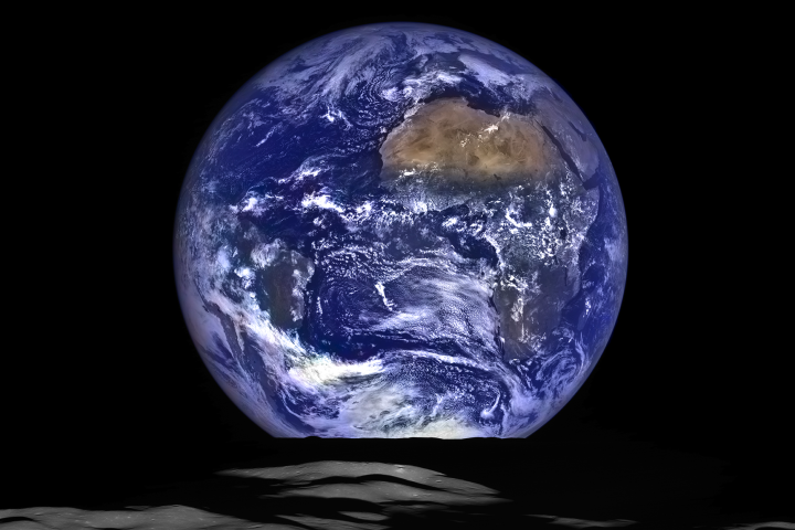 Earthrise 2.0: viewing our planet from the surface of the Moon is a powerful reminder of how rare and valuable this blue marble is to life as we know it