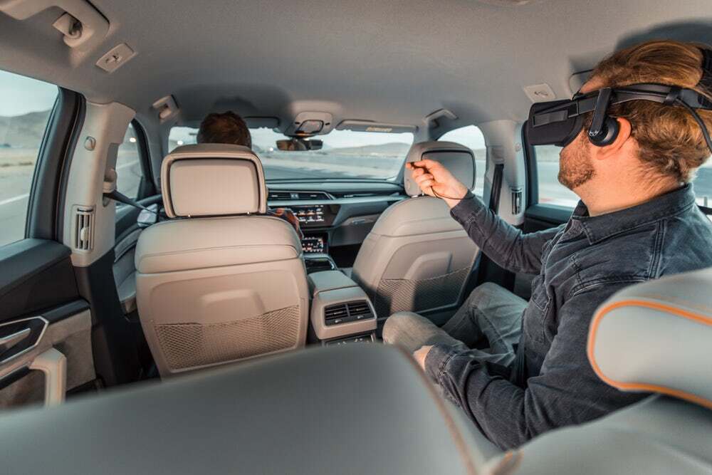 Audi's new in-car VR setup determines onscreen movements based on what the vehicle is doing in real life