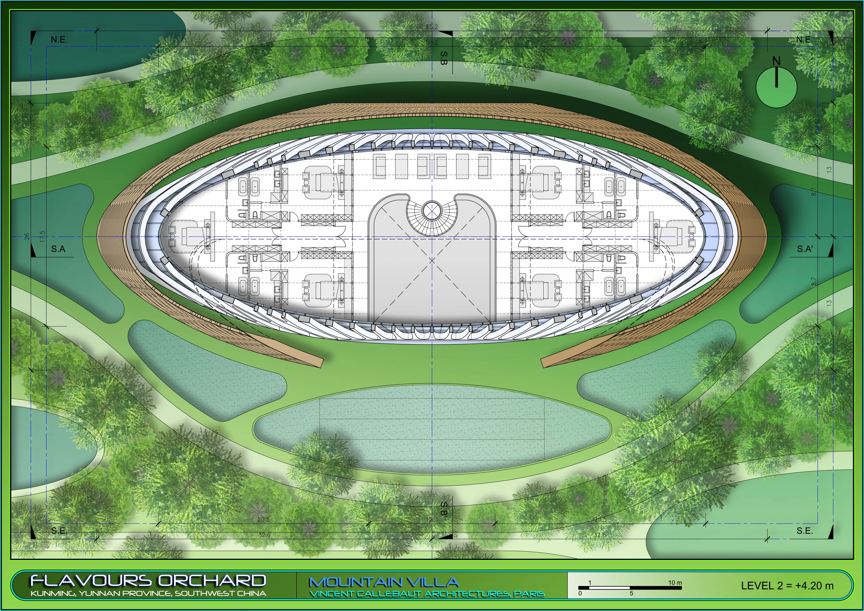 Mountain Villa level 2(Image: Vincent Callebaut Architectures)