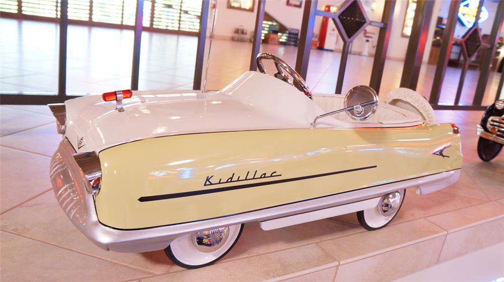 This restored 1959 Deluxe Kidillac pedal car by Garton sold for $7,475 as part of the Barrett-Jackson sale of the Pratte Collection.