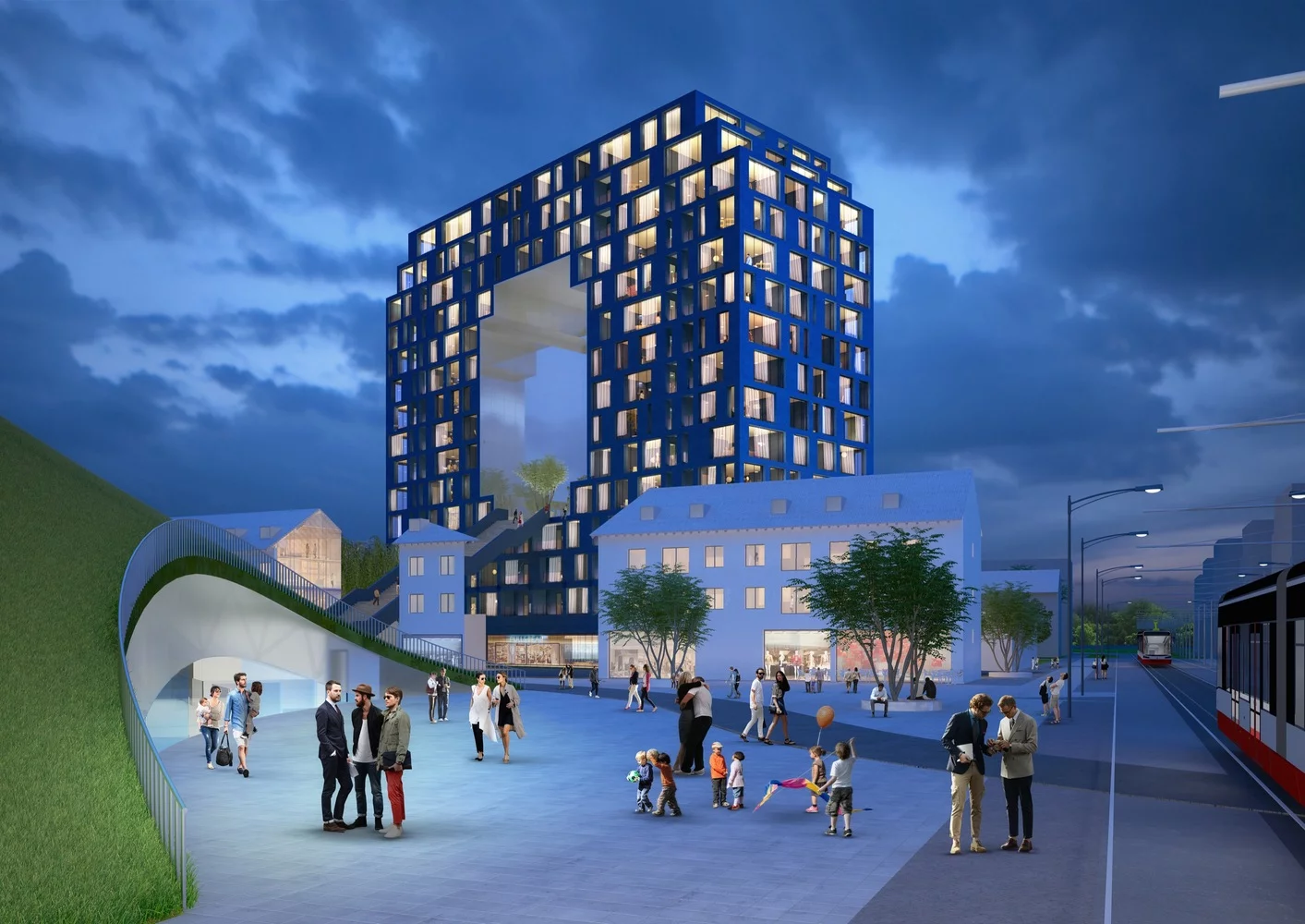 MVRDV is collaborating on the Franklin Mitte project with haascookzemmrich STUDIO2050 and AS&P