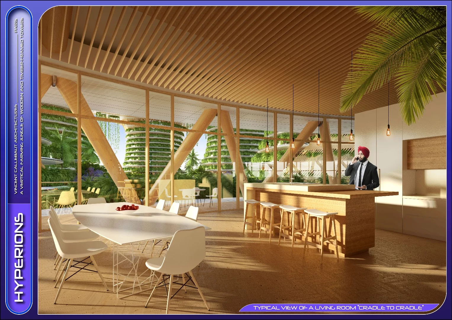 A render of an apartment interior