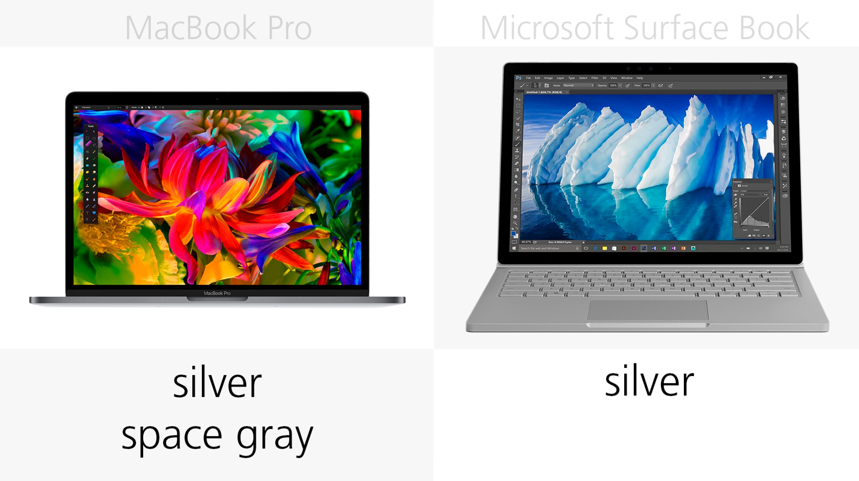 13inch MacBook Pro (2016) vs. Microsoft Surface Book