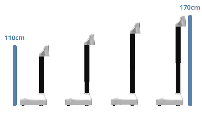 The Teleport's height can be adjusted