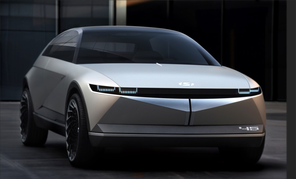 The simply named 45 concept owes its title to the 45 years that have passed since Hyundai unveiled the Pony Coupe