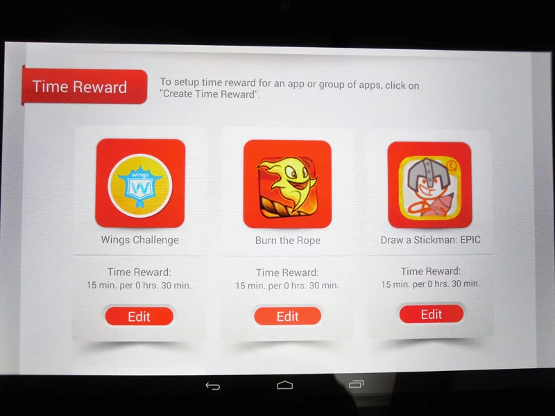 Parents can set time rewards for specific apps or groups of apps(Photo: Lakshmi Sandhana/Gizmag)
