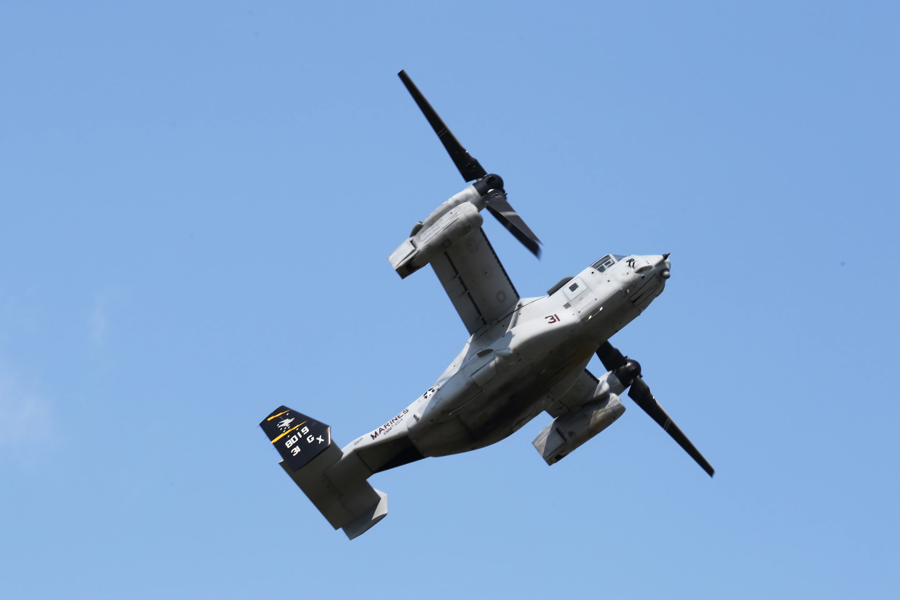 The Osprey uses twin Rolls Royce turboshaft engines to produce 6,150 hp (Photo: Angus MacKenzie/Gizmag.com)