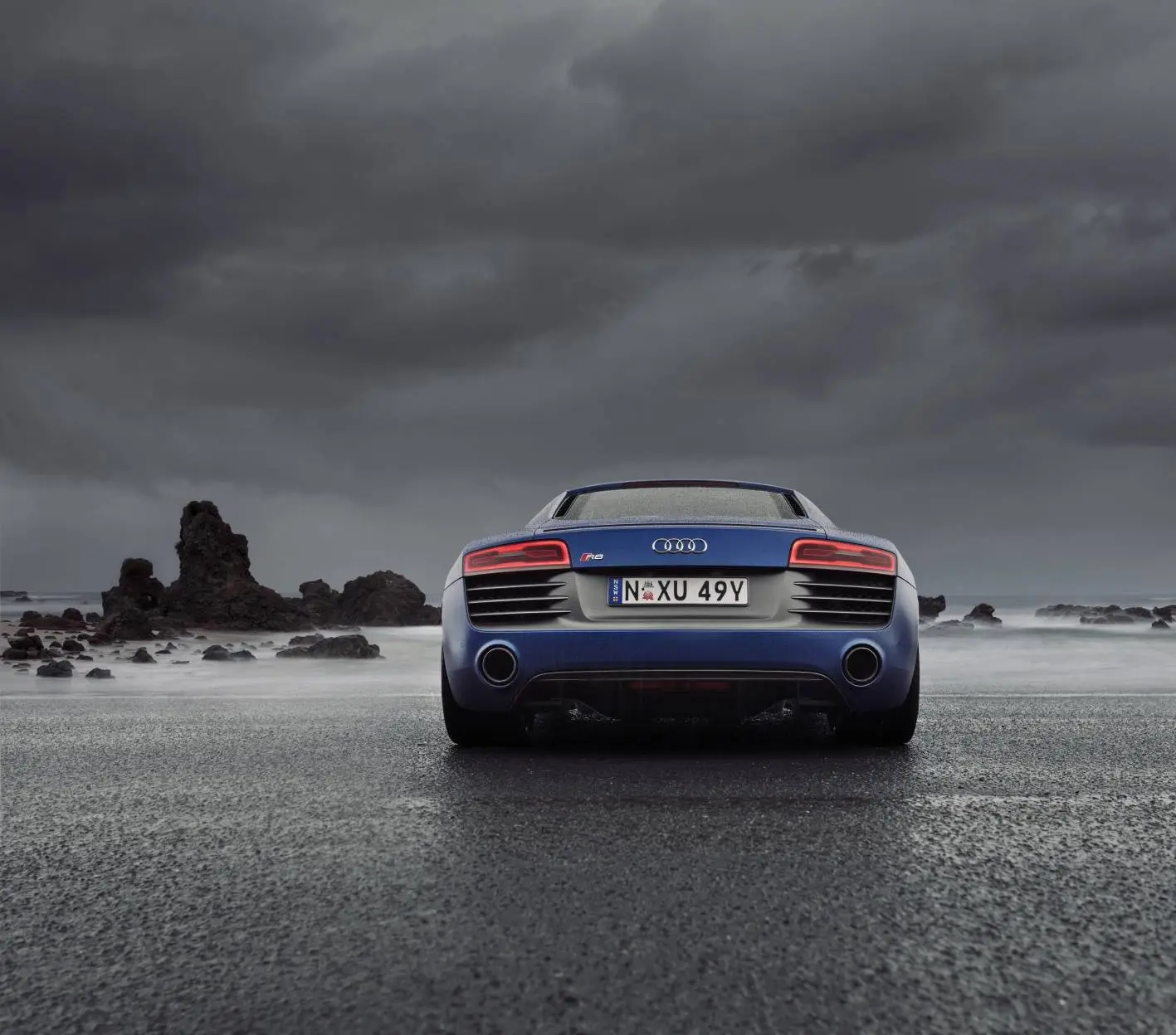 The Audi V10 plus rear view