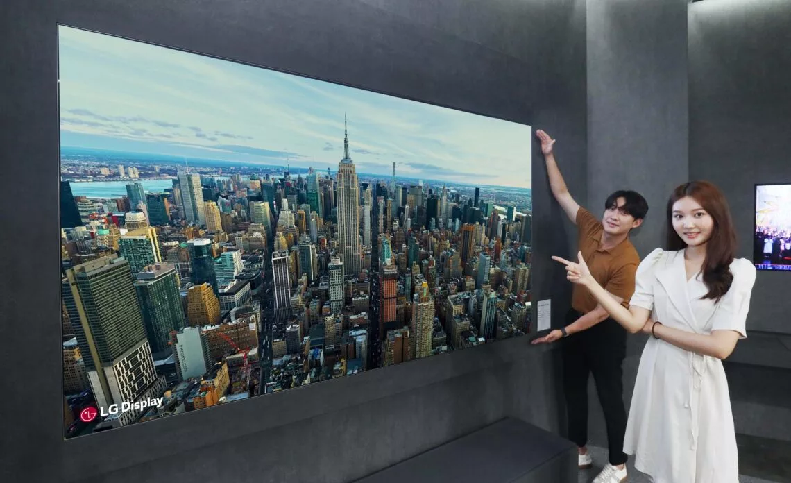 LG Display has embedded a 5.1 channel surround sound system in the 97-inch OLED EX TV panel for surround sound delivery without external speakers