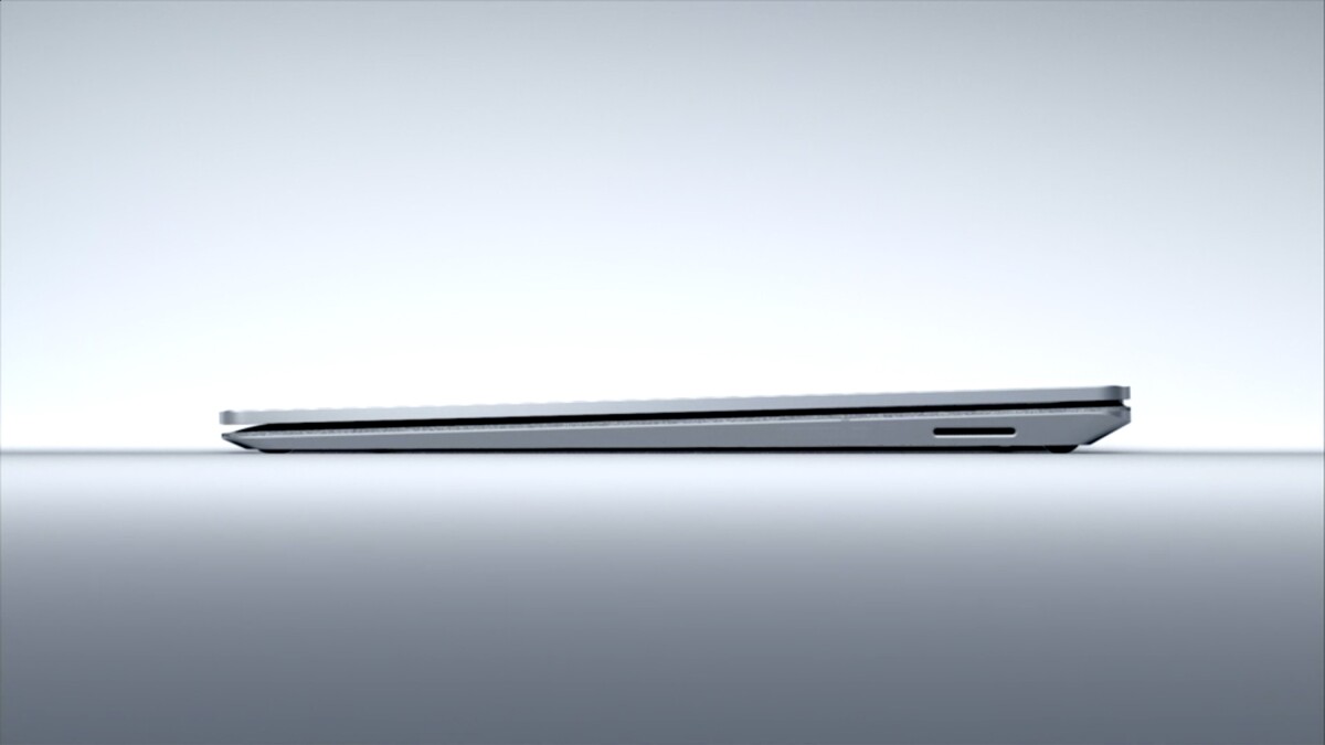 The Surface Laptop's tapered profile