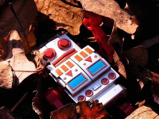 This toy robot won't decompose naturally, unlike those which researchers are hoping to develop (Photo: Caleb Roenigk)