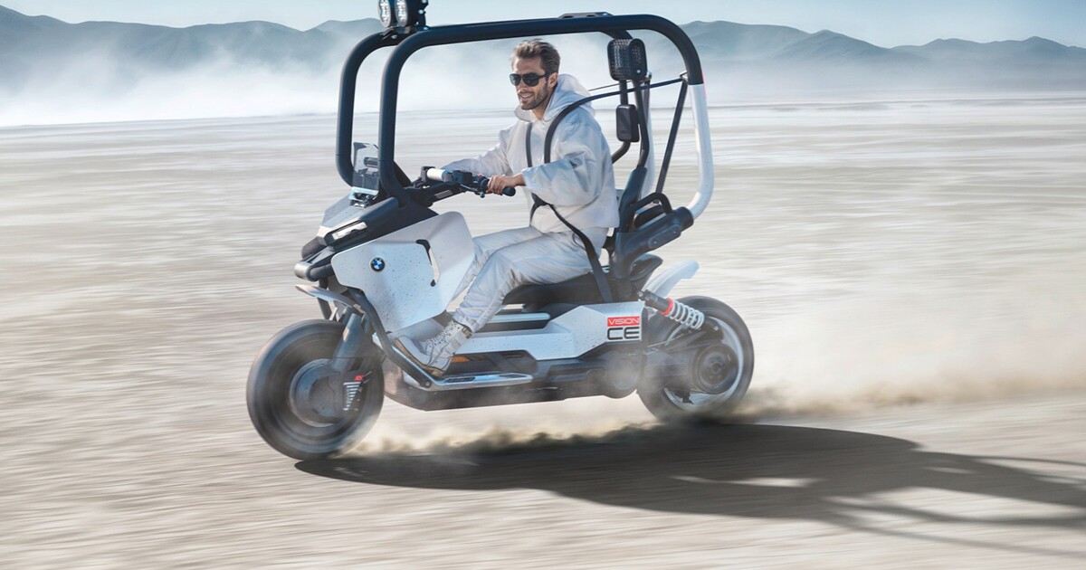 BMW unveils Vision CE scooter with unique safety features BMW unveils Vision CE scooter with unique safety features