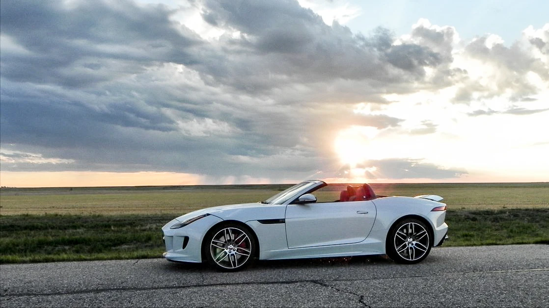 2016 Jaguar F-TYPE R Convertible at sunset