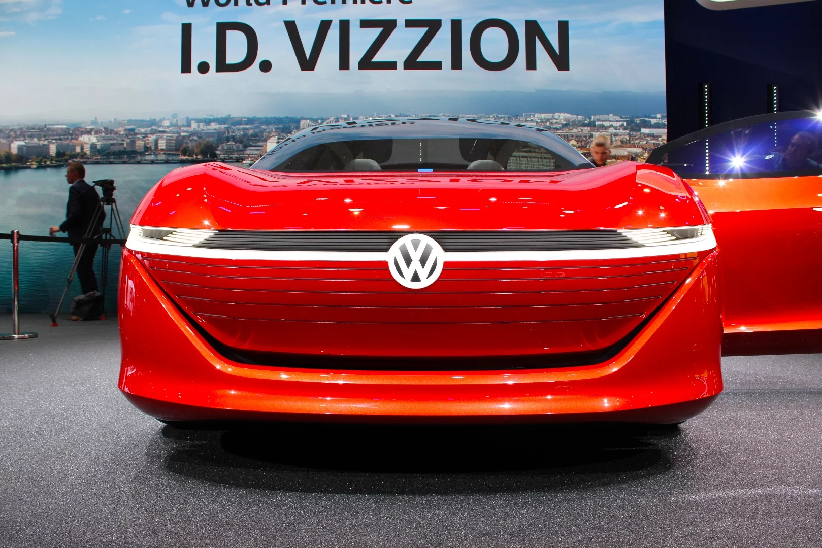 The Volkswagen I.D. Vizzion Concept debuts at the 2018 Geneva Motor Show