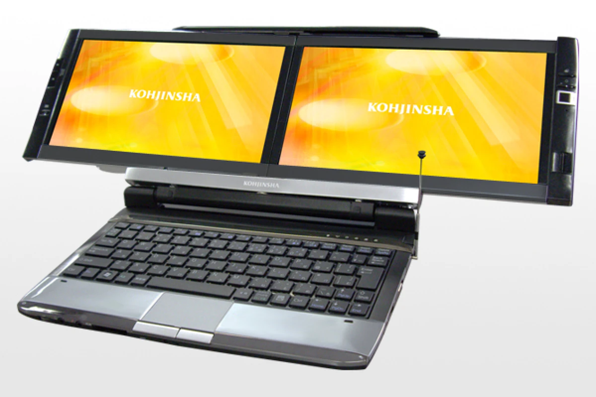 Two 10.1 inch screens offer the user a single wide display or two independent workspaces
