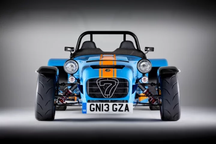 The Caterham Seven 620 R goes from 0 to 60 mph (96 km/h) in 2.8 seconds