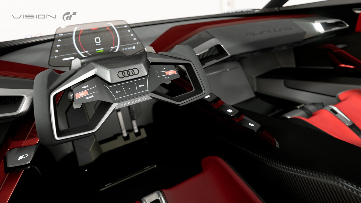The virtual cockpit will become a real one, with the car being driven by one of two accomplished race drivers from the Audi teams