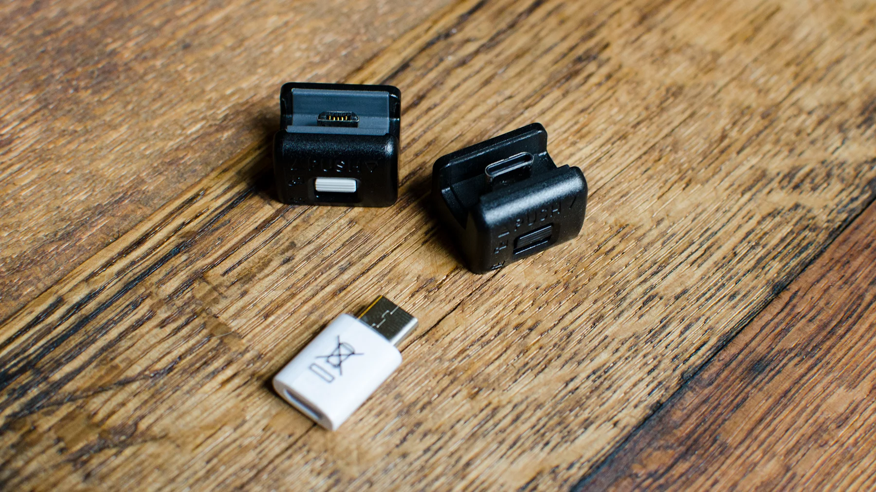 Gear VR comes with USB-C and microUSB device connectors, and one miniUSB-to-USB-C adapter