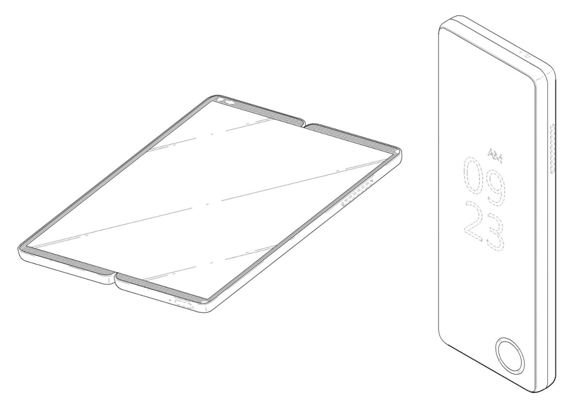 Recent LG patents show a foldable device in open and closed configurations