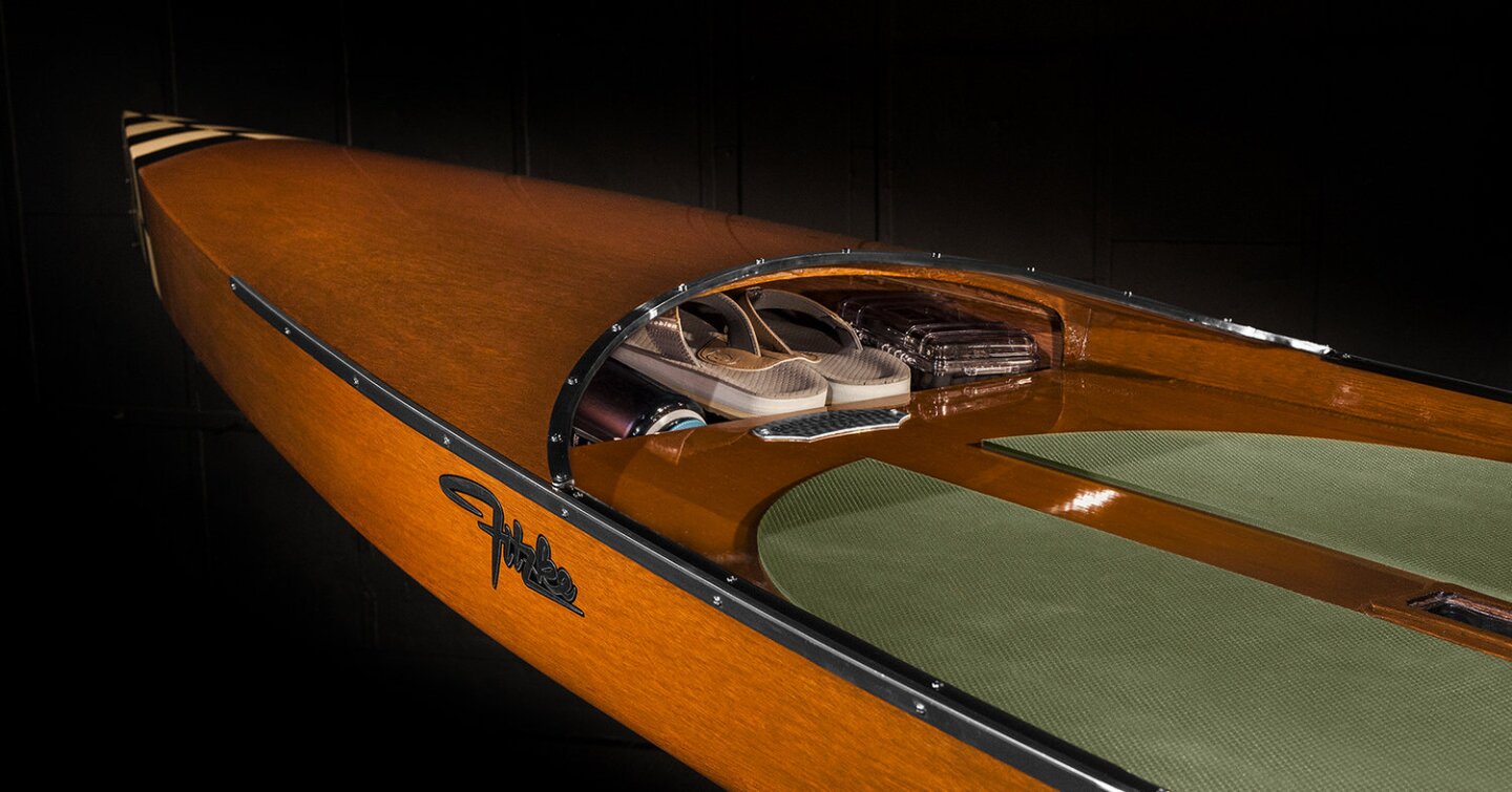 The Bootlegger features a little hidey-hole on the deck, where users can stash things like shoes, phones or lunches