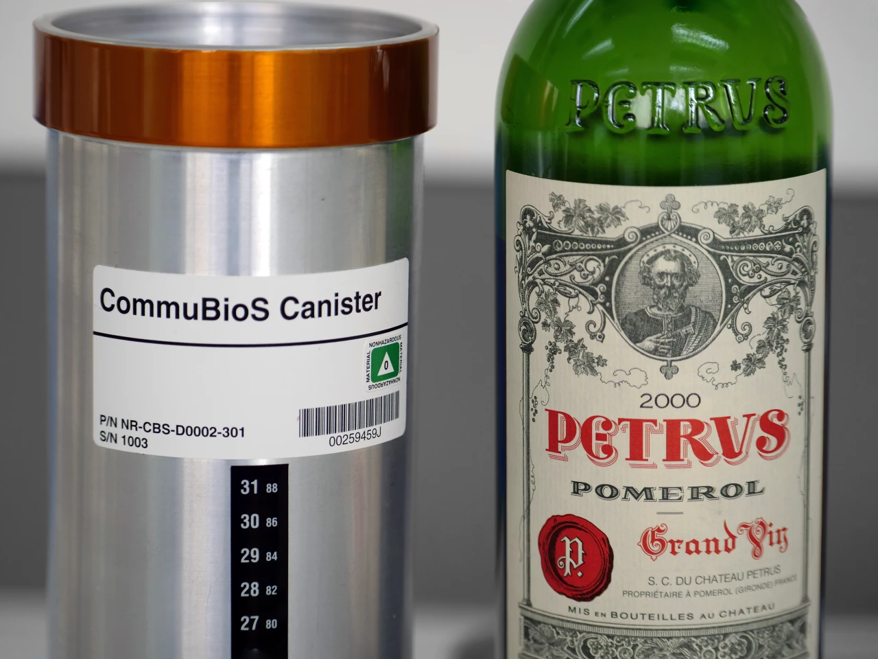 The wine tested was a vintage Bordeaux from the year 2000
