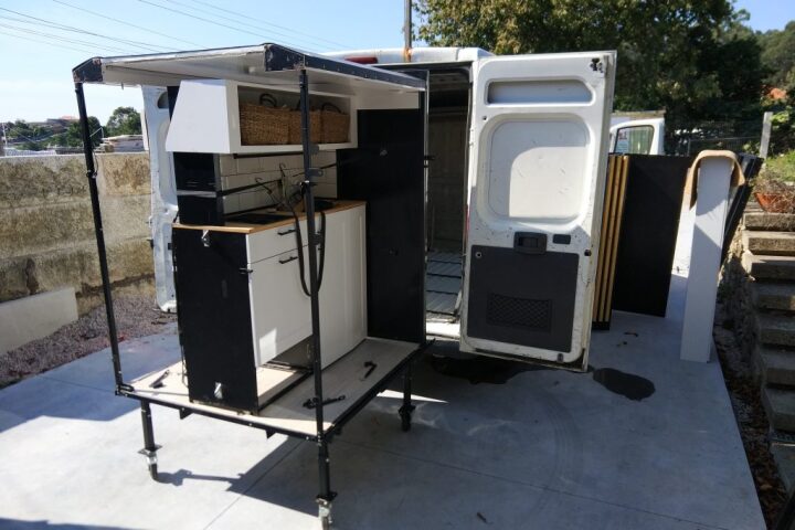 VanCubic offers modular two-part camper conversion packages that slide right into an empty cargo van, bringing the warm feel of home