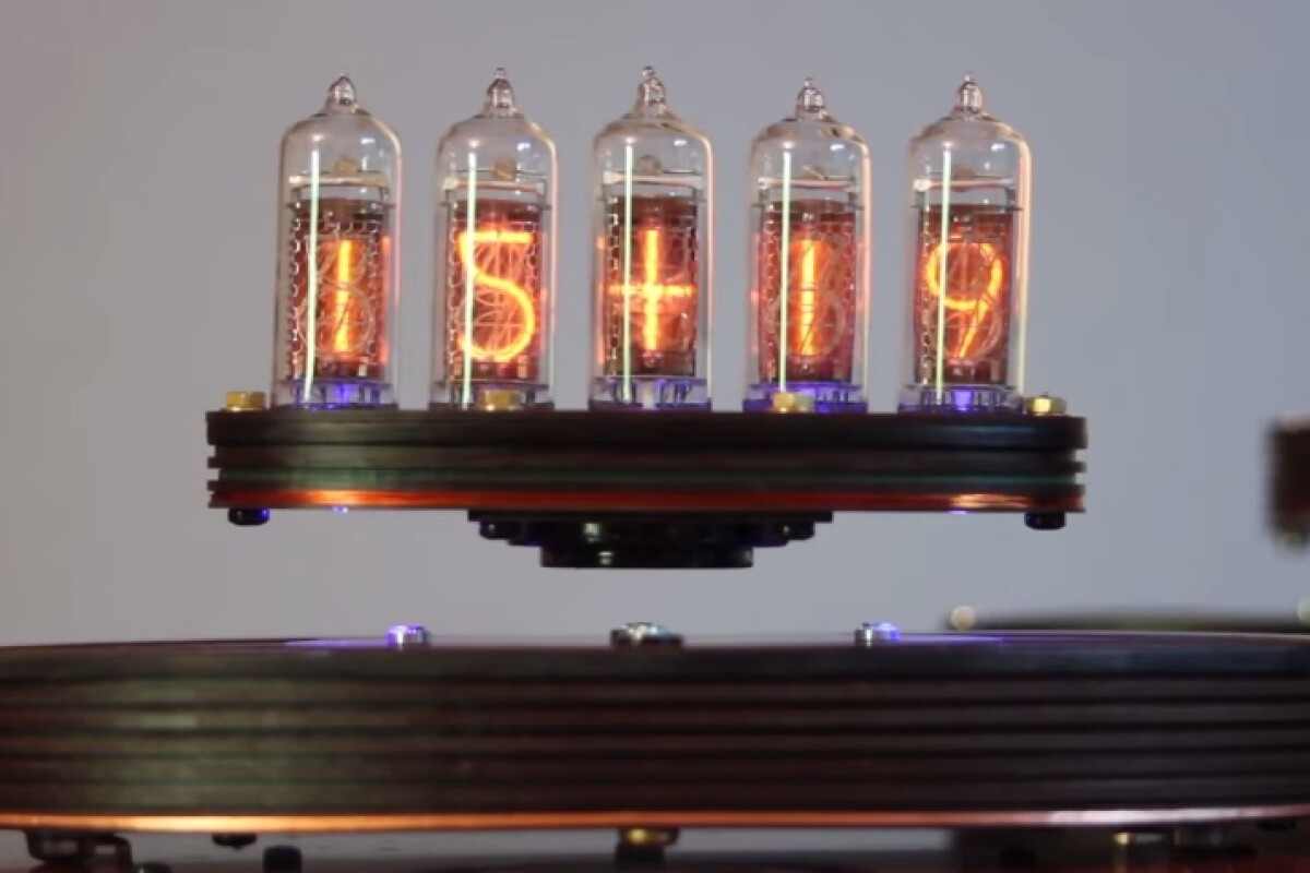 The Levitating Nixie Clock, living up to its name