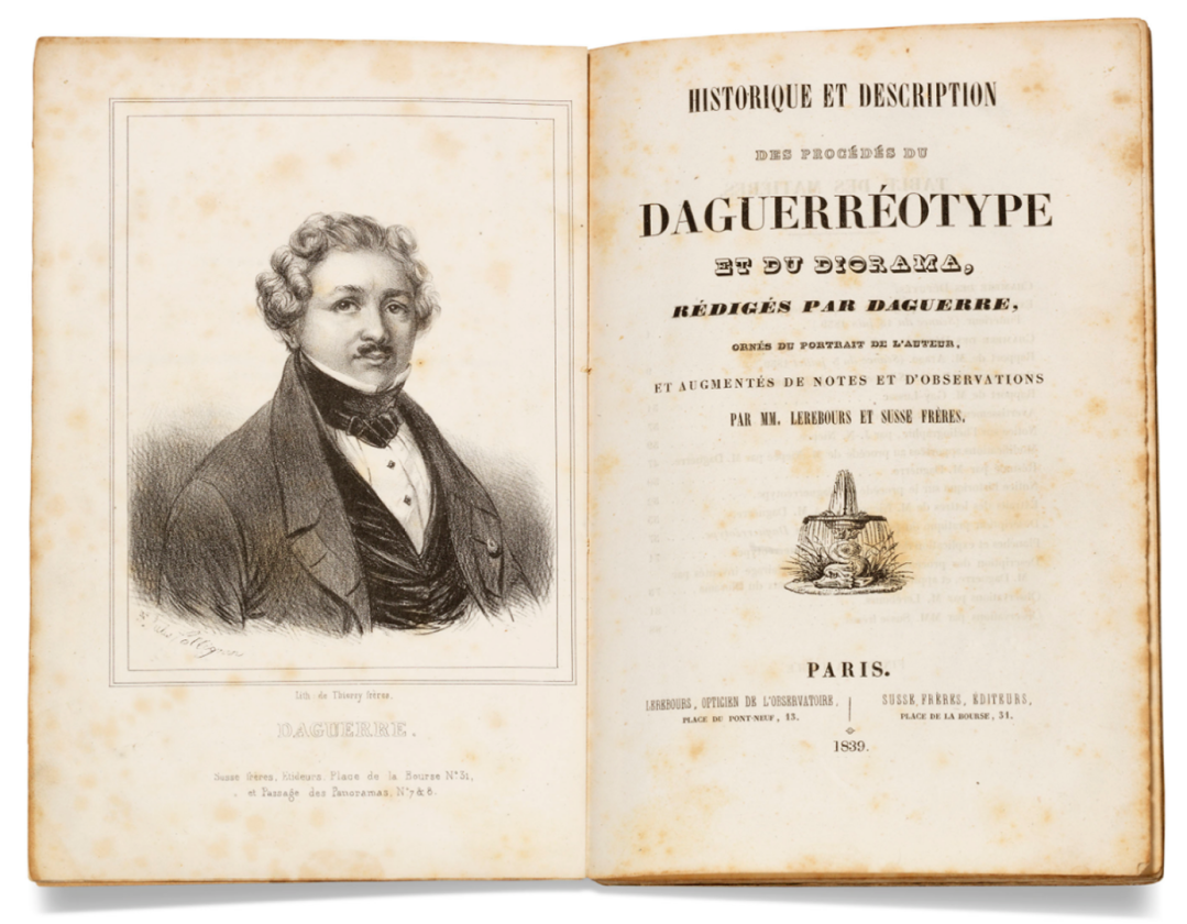 Historique et description des procédés du daguerrotype et du diorama by Louis Daguerre (1839) | Auction Description | Estimate: $3,798 to $6,330 | Auction Date: July 9, 2019
