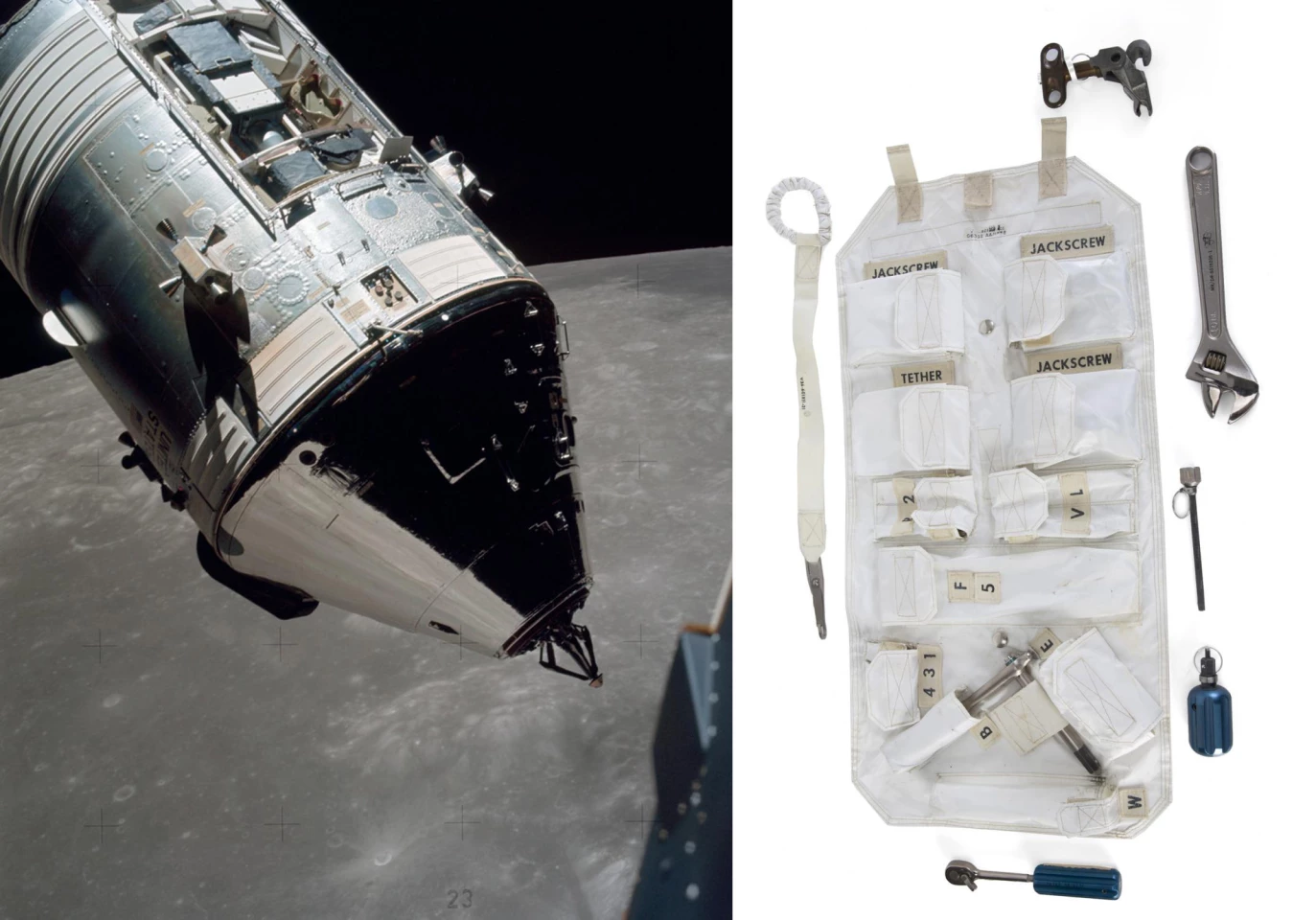 The NASA inflight toolkit for Apollo 17, flown The original NASA in-flight toolkit flown into space on the Apollo 17 command module (1972) sold for $102,400 at Julien's Auctions on 17 July, 2020