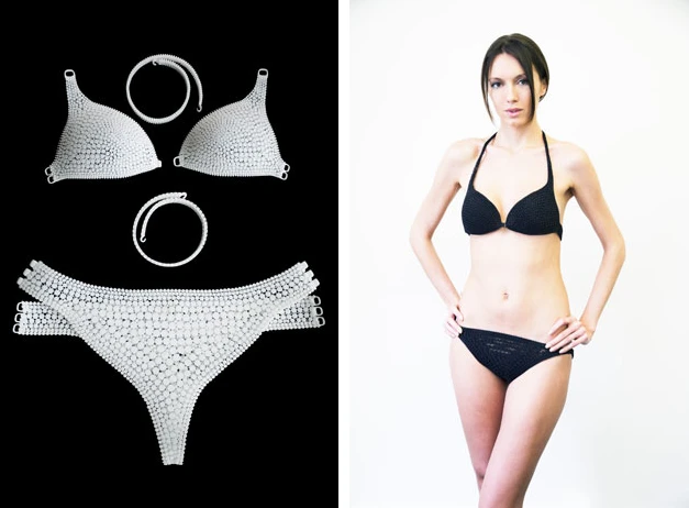 World's first 3D printed bikini by Continuum Fashion and Shapeways (Photo: Ariel Efron/Shapeways)
