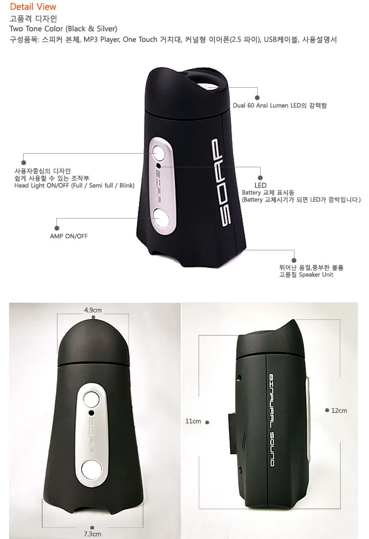 The Soap MP3 player and Sports Bike Audio unit