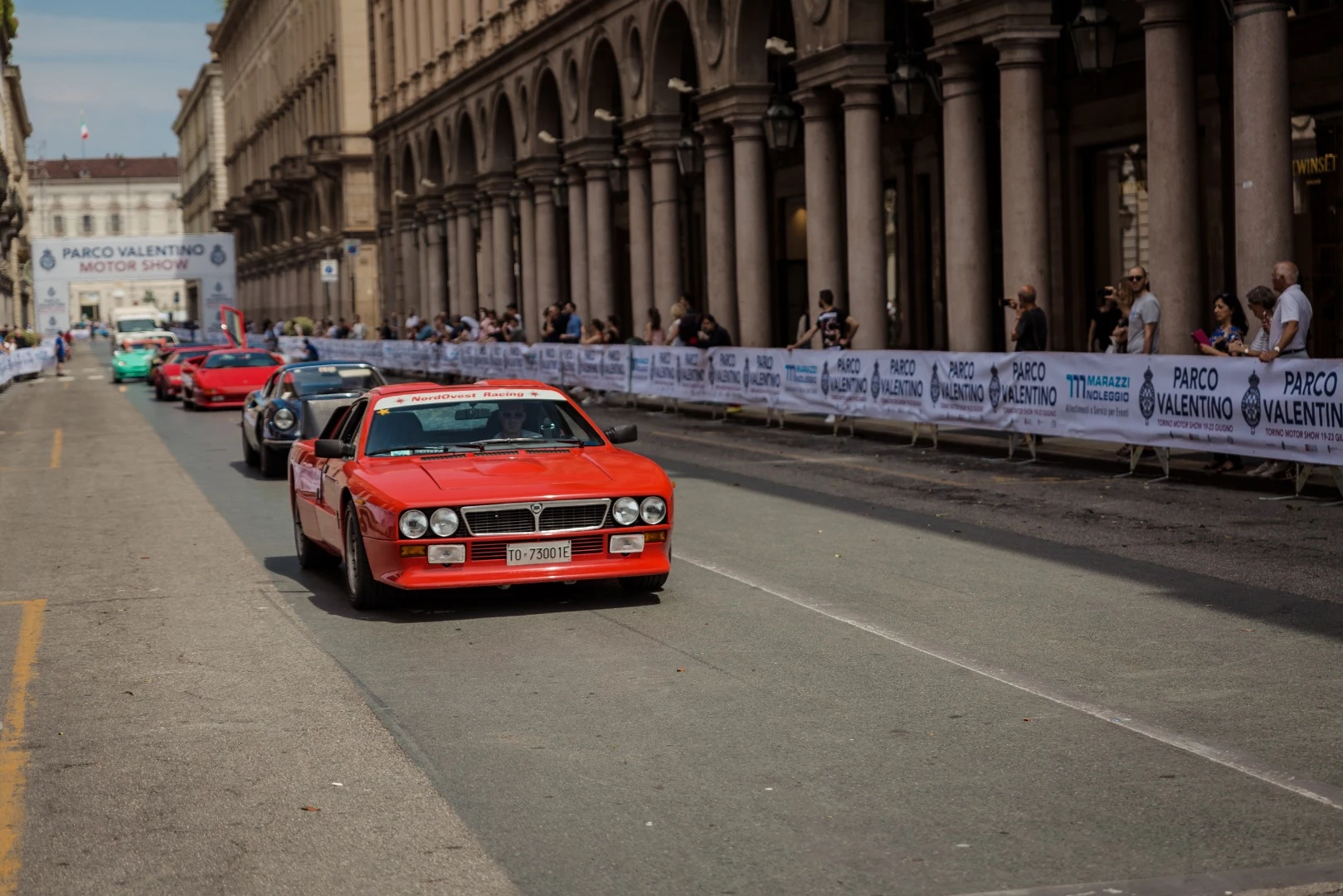 The spectacular parade to the judging area in Piazza Vittorio Veneto