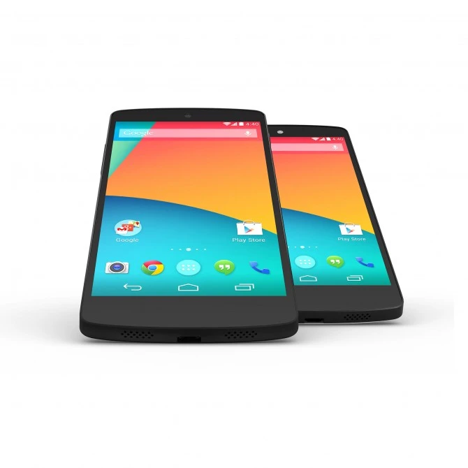 The Nexus 5 runs Android 4.4