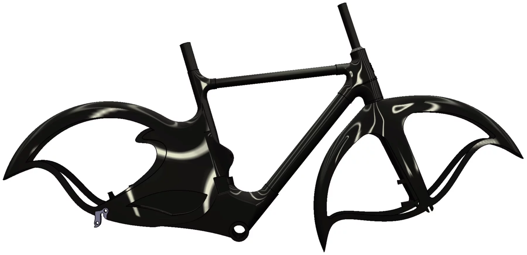 A rendering of the final carbon fiber production fame