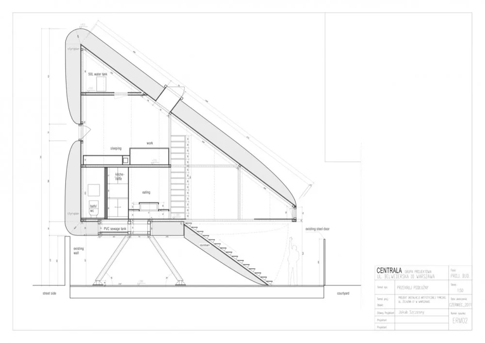 One of world's narrowest houses will be built in Warsaw as a workplace for Etgar Keret (Photo: Centrala)