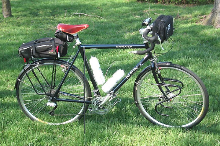 The Click-Stand is one of two products that serve the same purpose as a kickstand, but aren't permanently attached to the bicycle